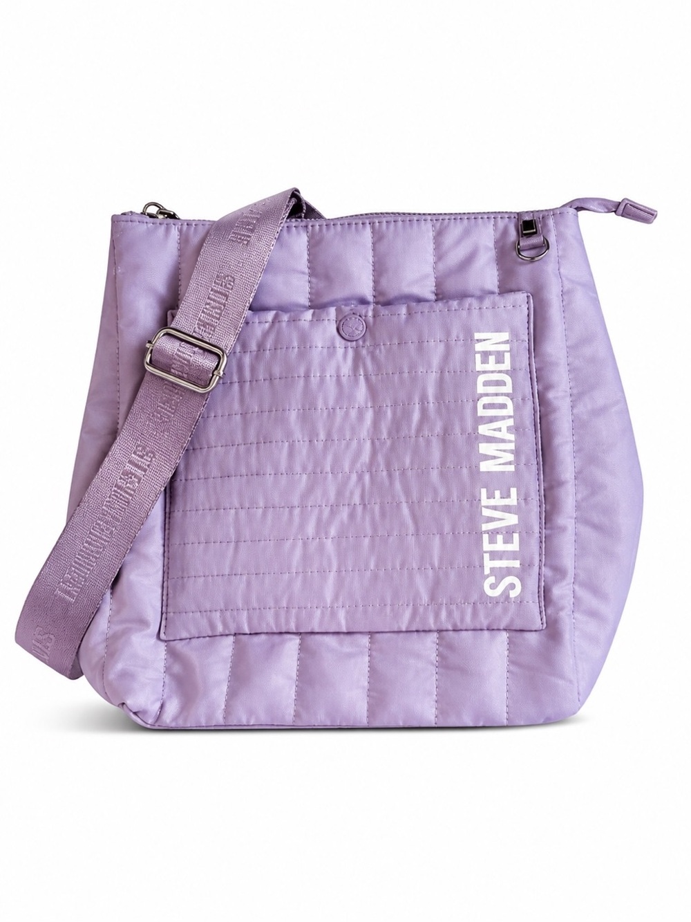 3/$29 Steve Madden Sumba Purple Quilted Nylon Backpack